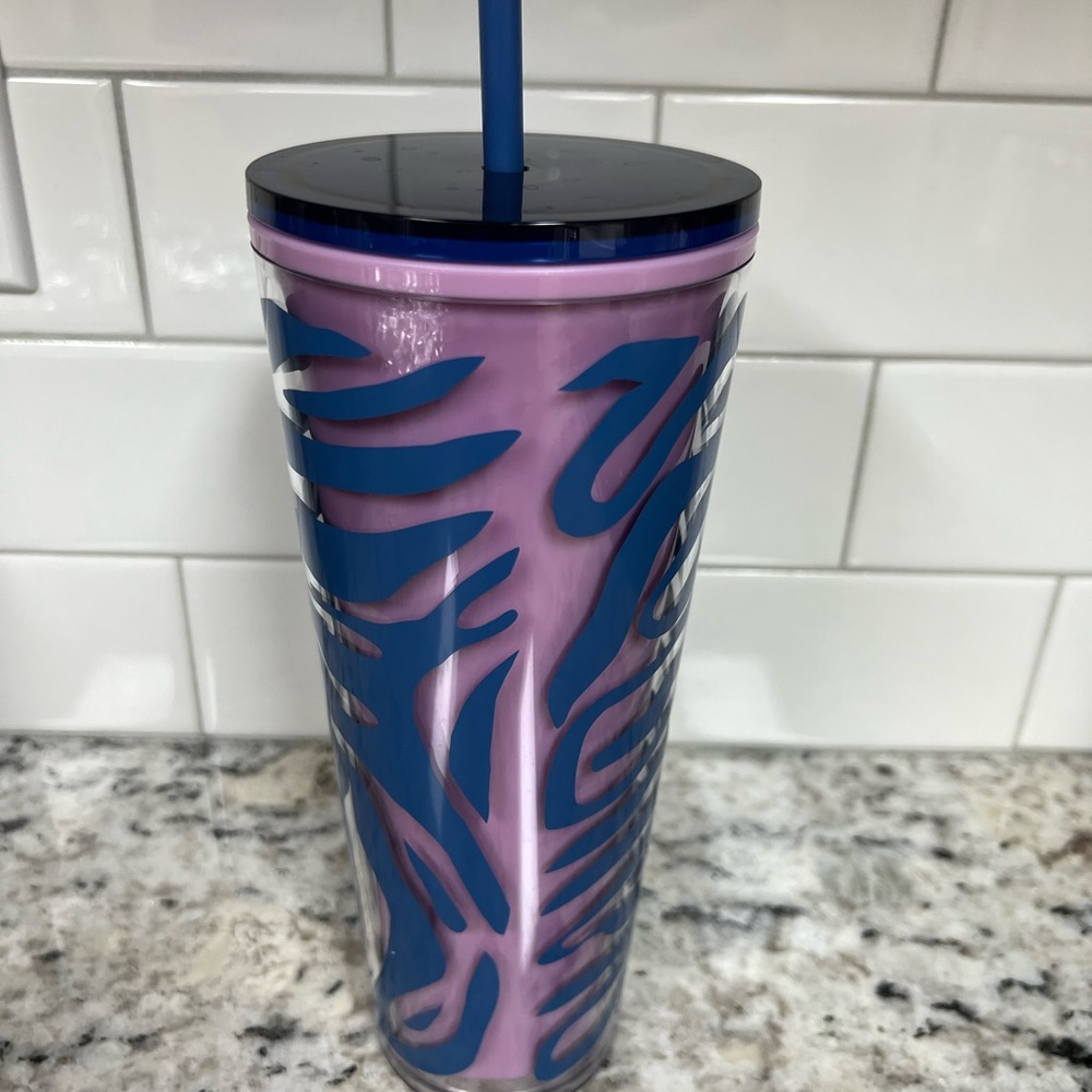 Starbucks RARE Zebra Tumbler 24oz